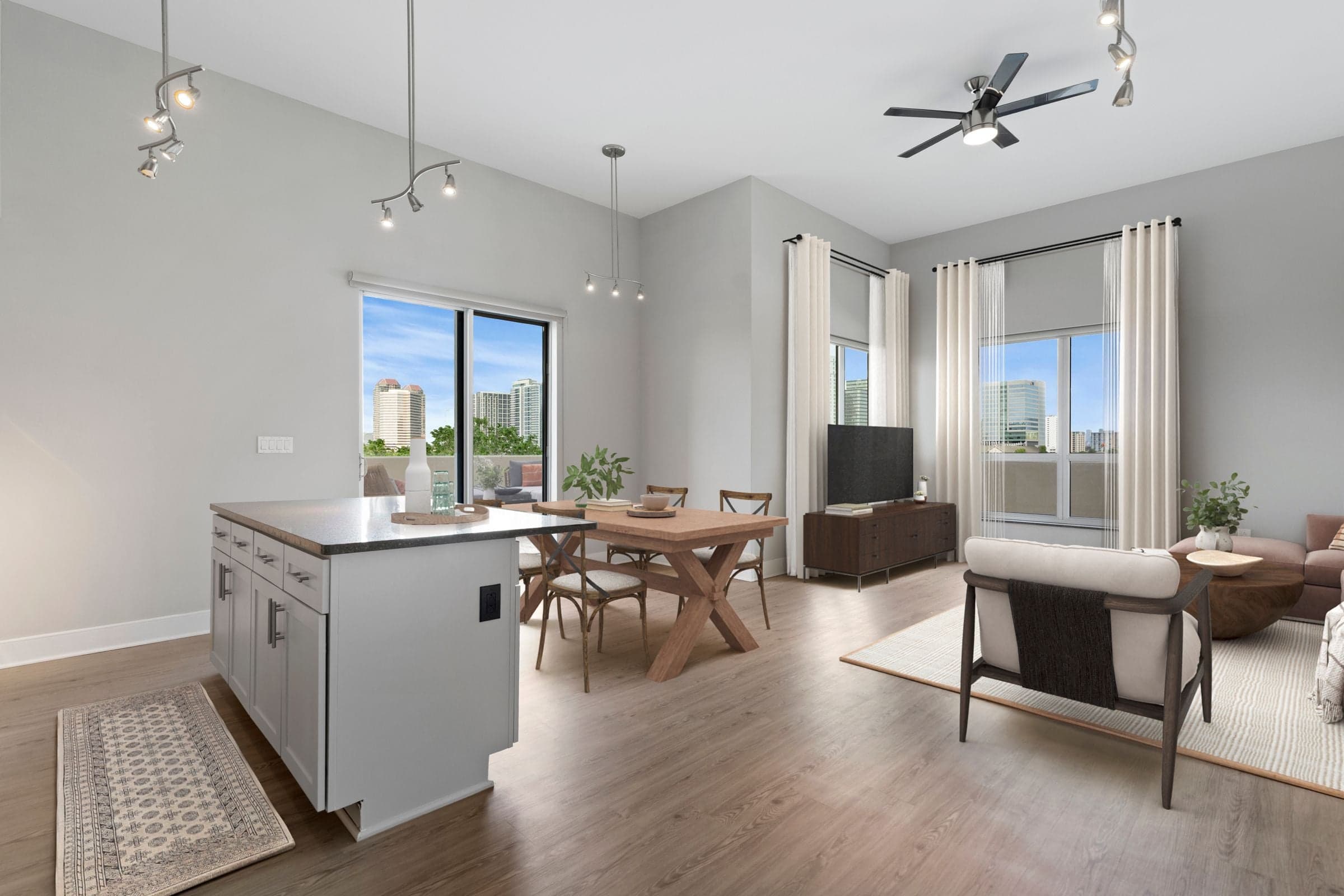Renovated Kitchen and Living Room